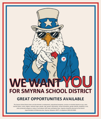 We Want YOU for Smyrna School District Great Opportunities Available